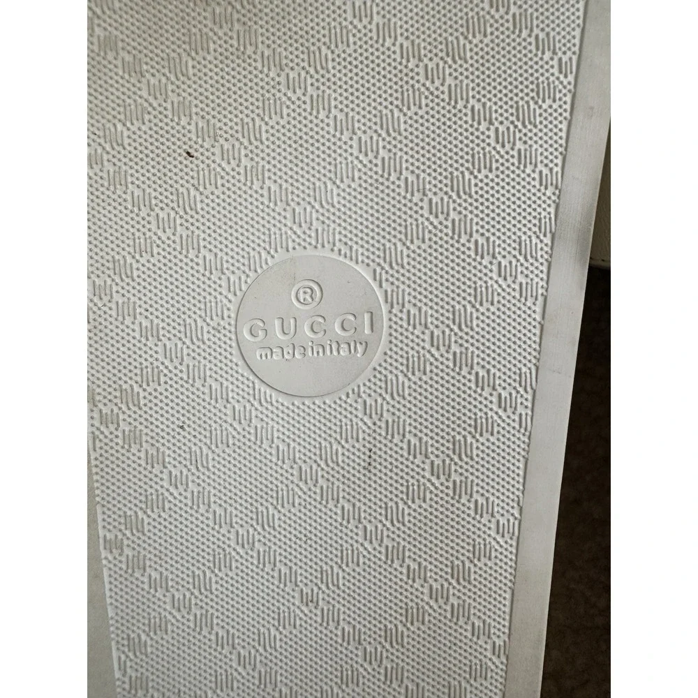 Gucci‎ Pursuit Slides Hawaii Men's UK 9 US 9.5 White Graphic Leather Upper Retro